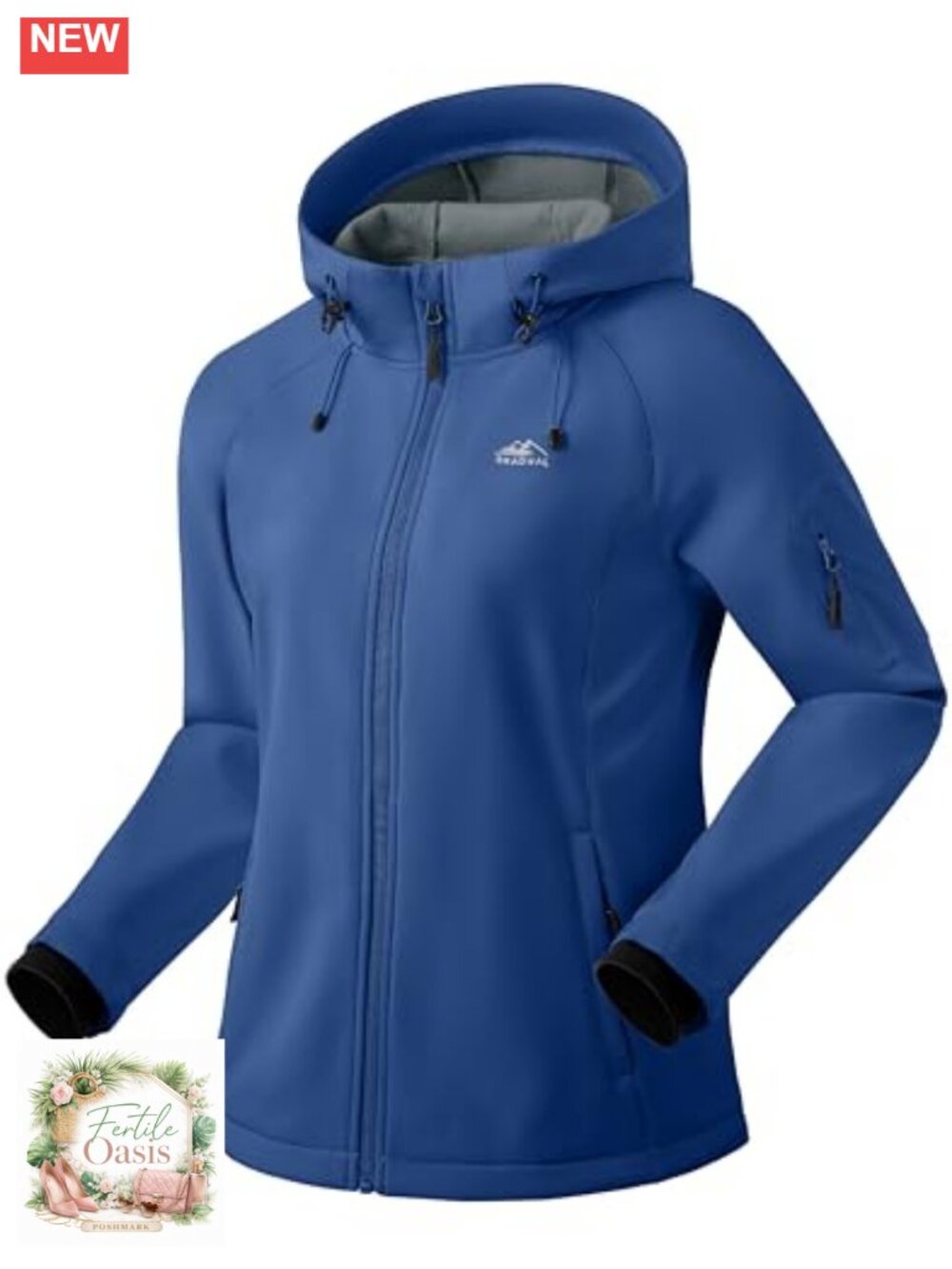 Women's Fleece Lined Softshell Jacket Windproof Waterproof Hooded 6 Pockets